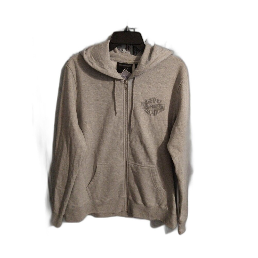 Harley Davidson hooded zip up gray  nwt Xl jacket